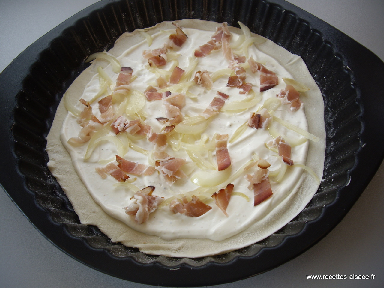 Flammekueche, tarte flambée | Recettes d'Alsace
